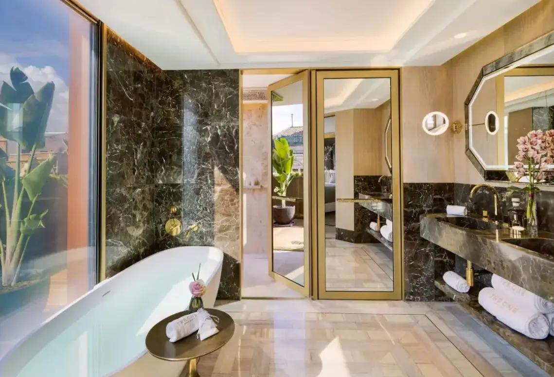 Łazienka w pokoju hotelu The One Barcelona