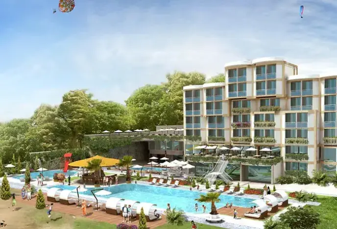 Basen w hotelu Amfibia Beach