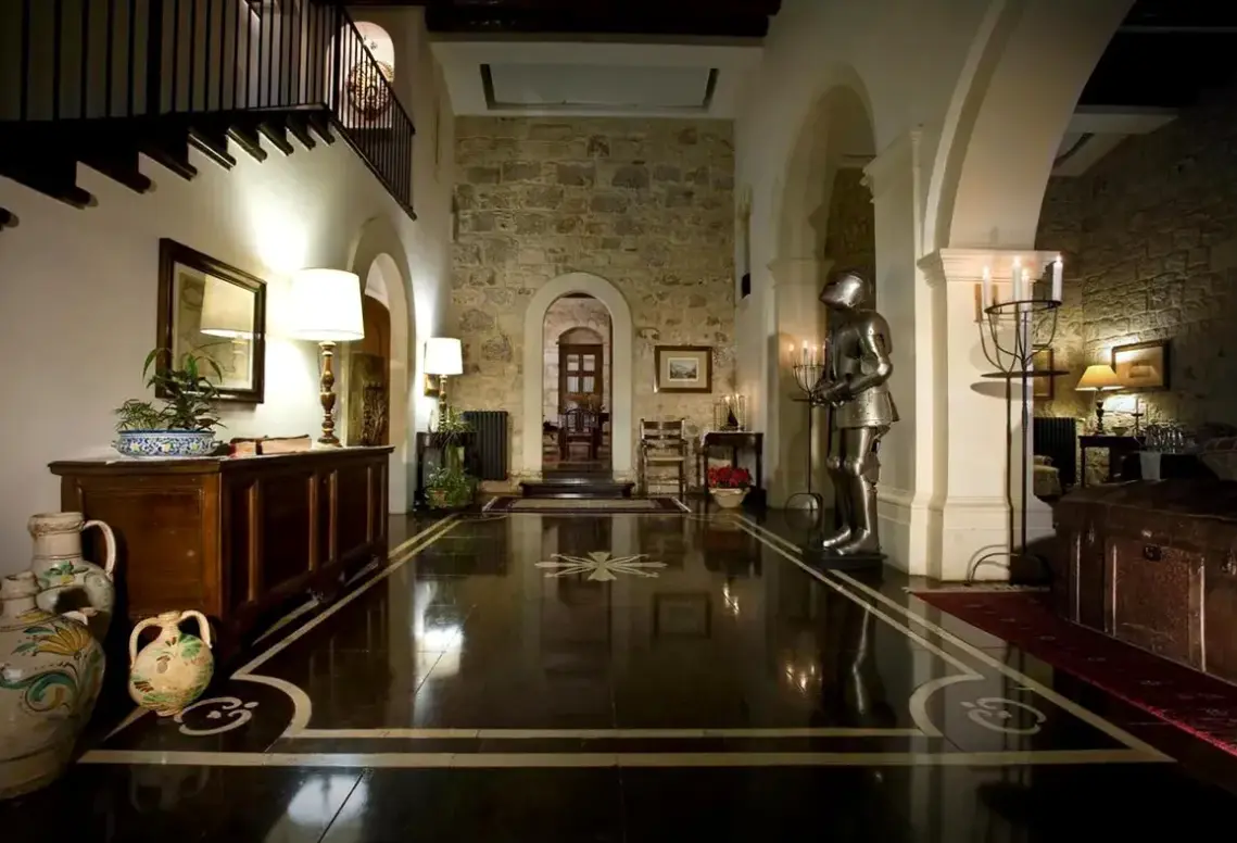 Lobby hotelu Eremo della Giubiliana
