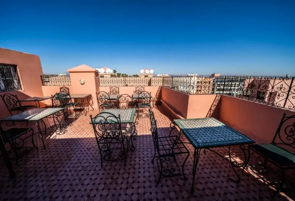 Widok z hotelu Moroccan House Marrakesz
