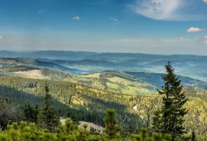 Widok z hotelu Diuna Beskidy