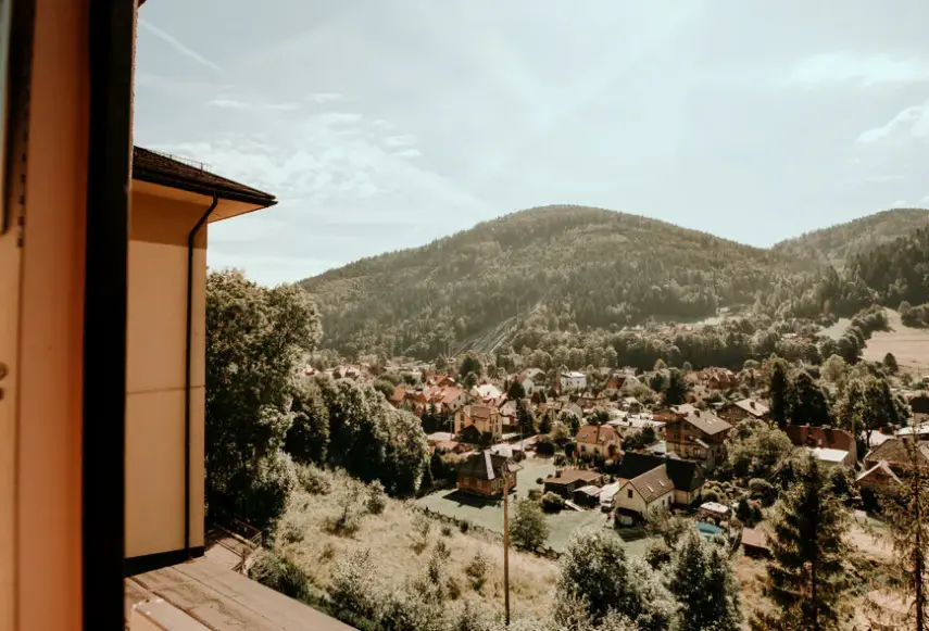 Widok z hotelu Elbrus