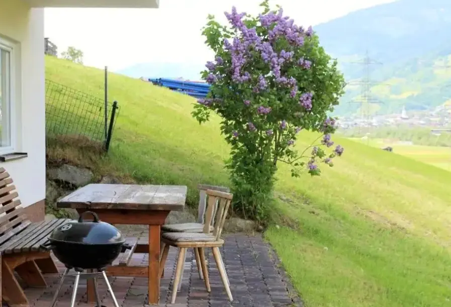 Widok z hotelu Ferienwohnung am Einodhof