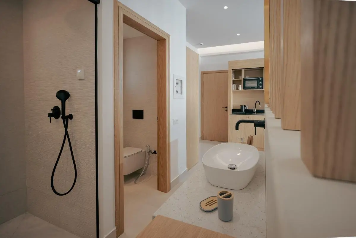Łazienka w pokoju hotelu Galazio