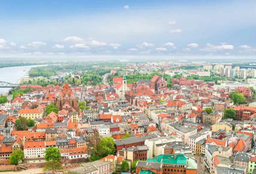 Widok z hotelu Halo Toruń (ex. Kopernik)