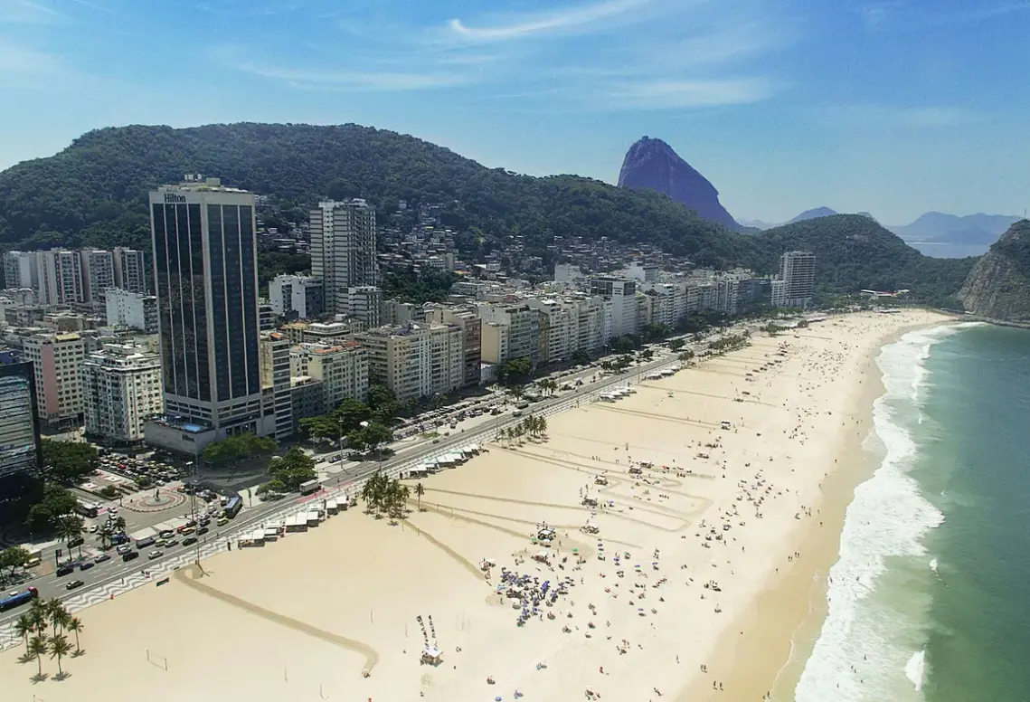 Plaża przy hotelu Hilton Copacabana (ex. Windsor Atlantica)