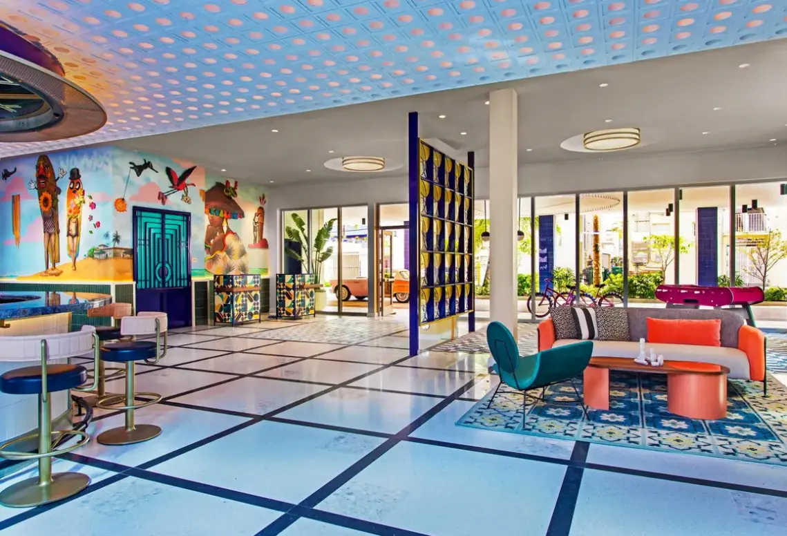 Lobby hotelu Moxy Miami South Beach