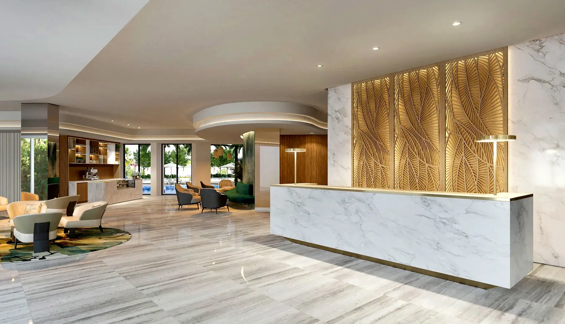 Lobby hotelu Arabian Park Dubai – Edge by Rotana