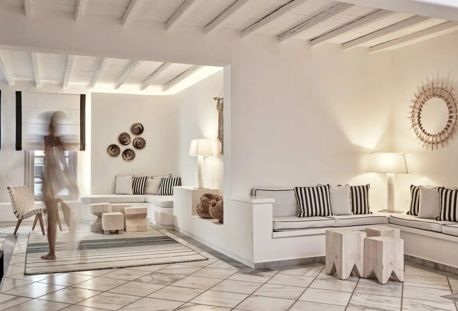 Lobby hotelu Mr & Mrs White Paros