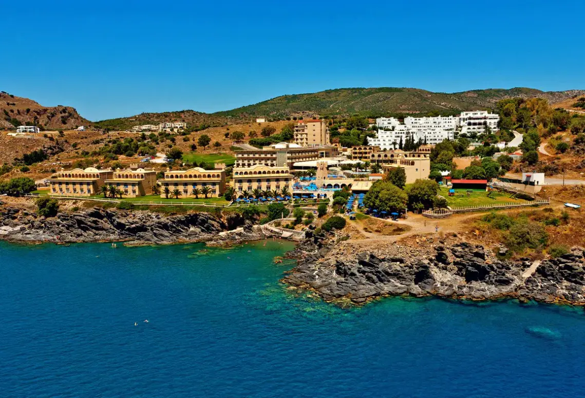 Plaża przy hotelu Lindos Royal (ex. Cooee)