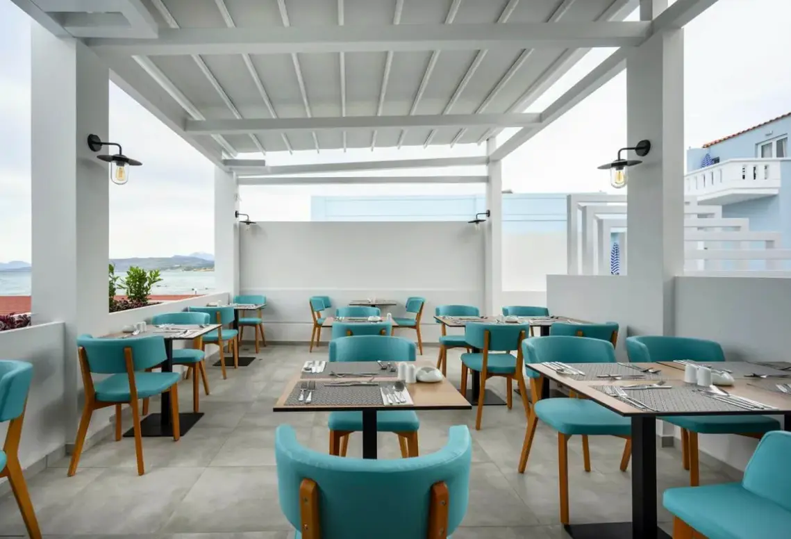 Restauracja i jedzenie w hotelu Mare Boutique (Georgioupolis)