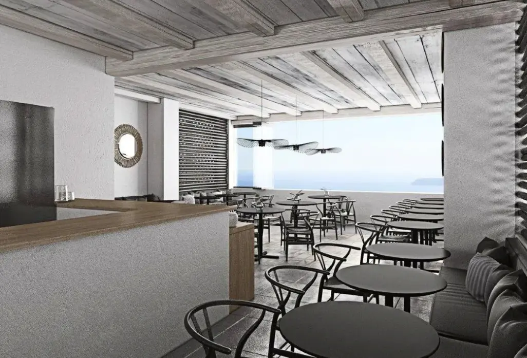 Restauracja i jedzenie w hotelu Mr. and Mrs. White Santorini