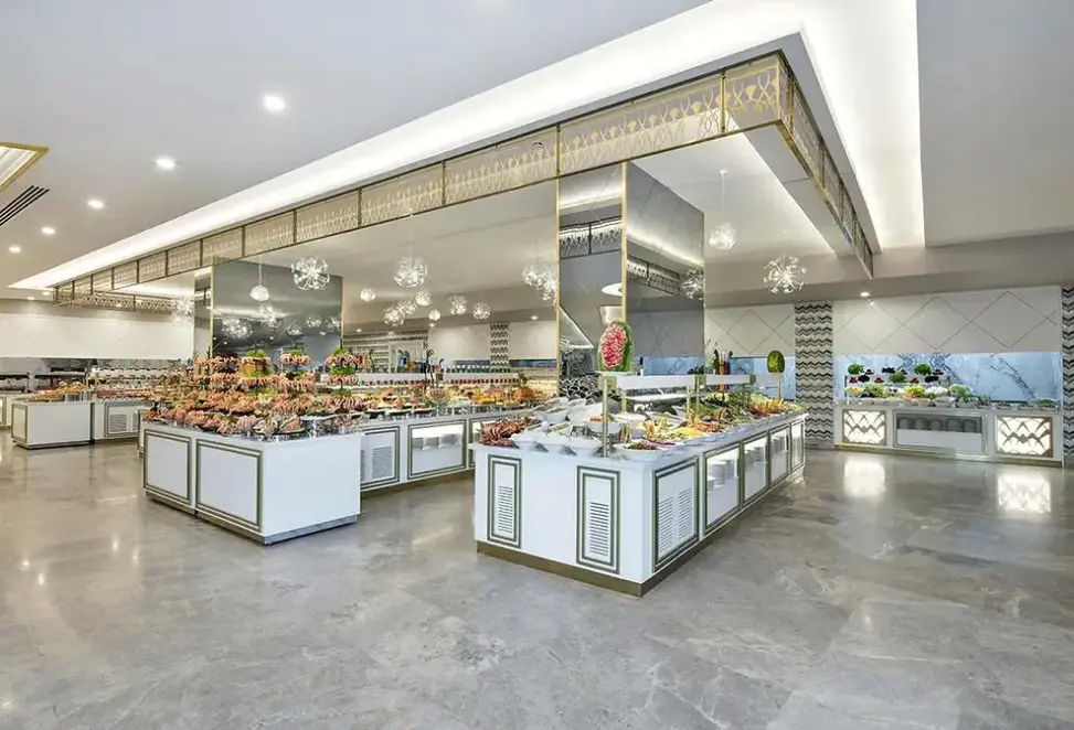 Restauracja i jedzenie w hotelu Granada Luxury Beach Avsallar