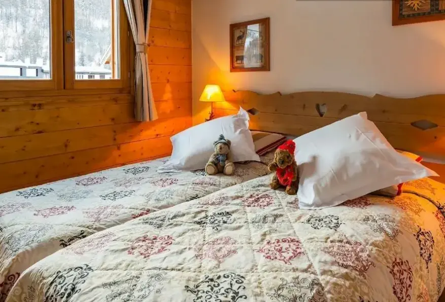 Pokój w hotelu Le Hameau Du Rocher Blanc