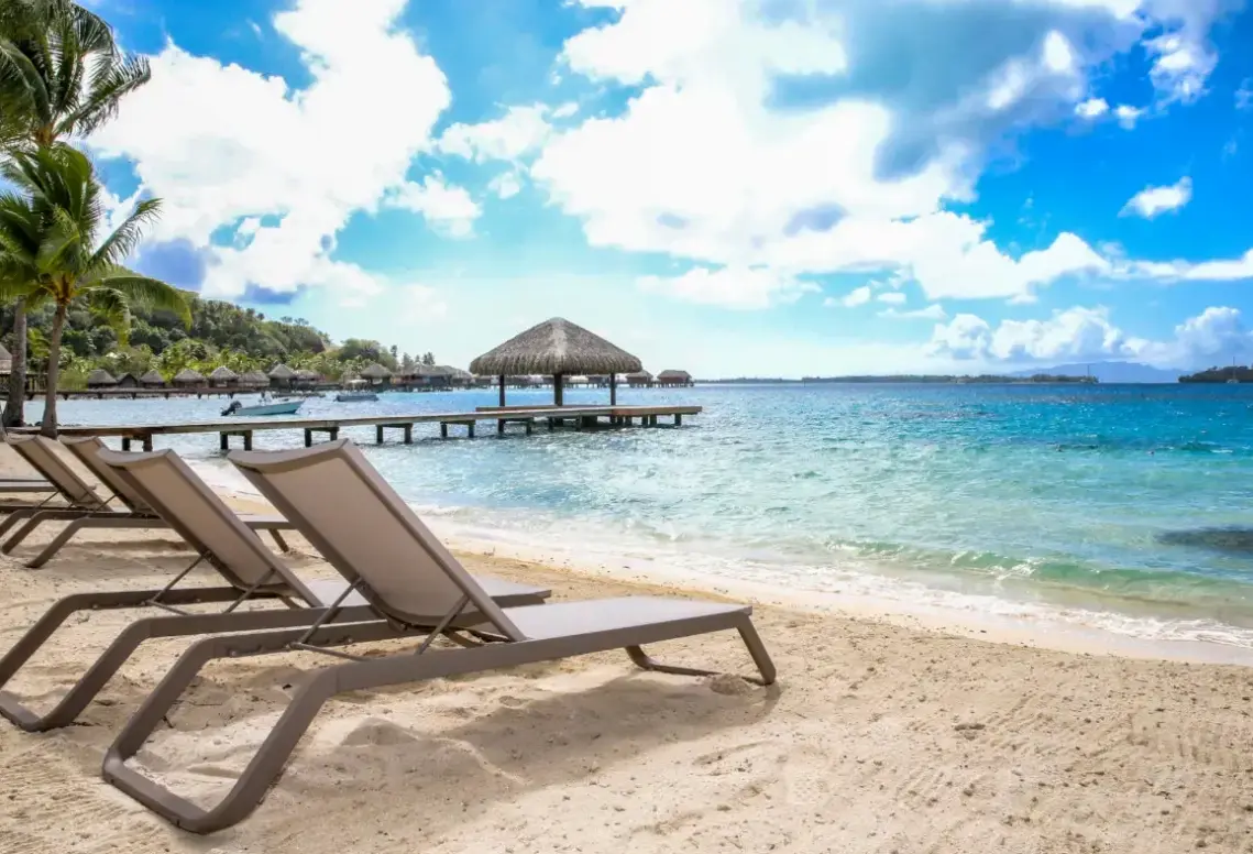 Plaża przy hotelu Royal Bora Bora