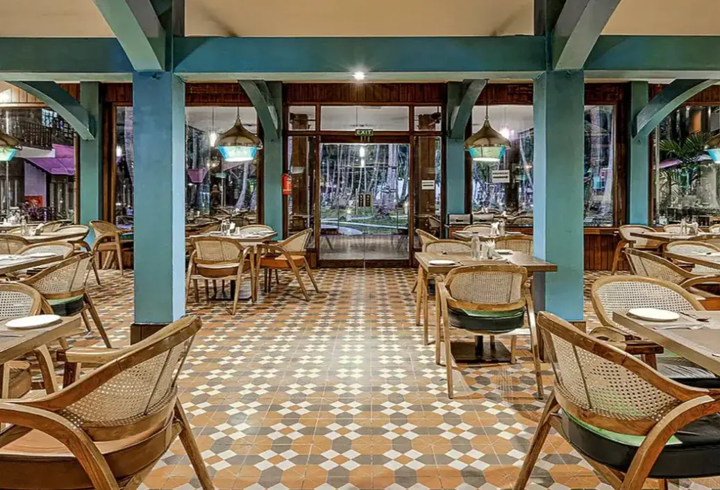 Restauracja i jedzenie w hotelu Silver Sand Beach Resort Havelock