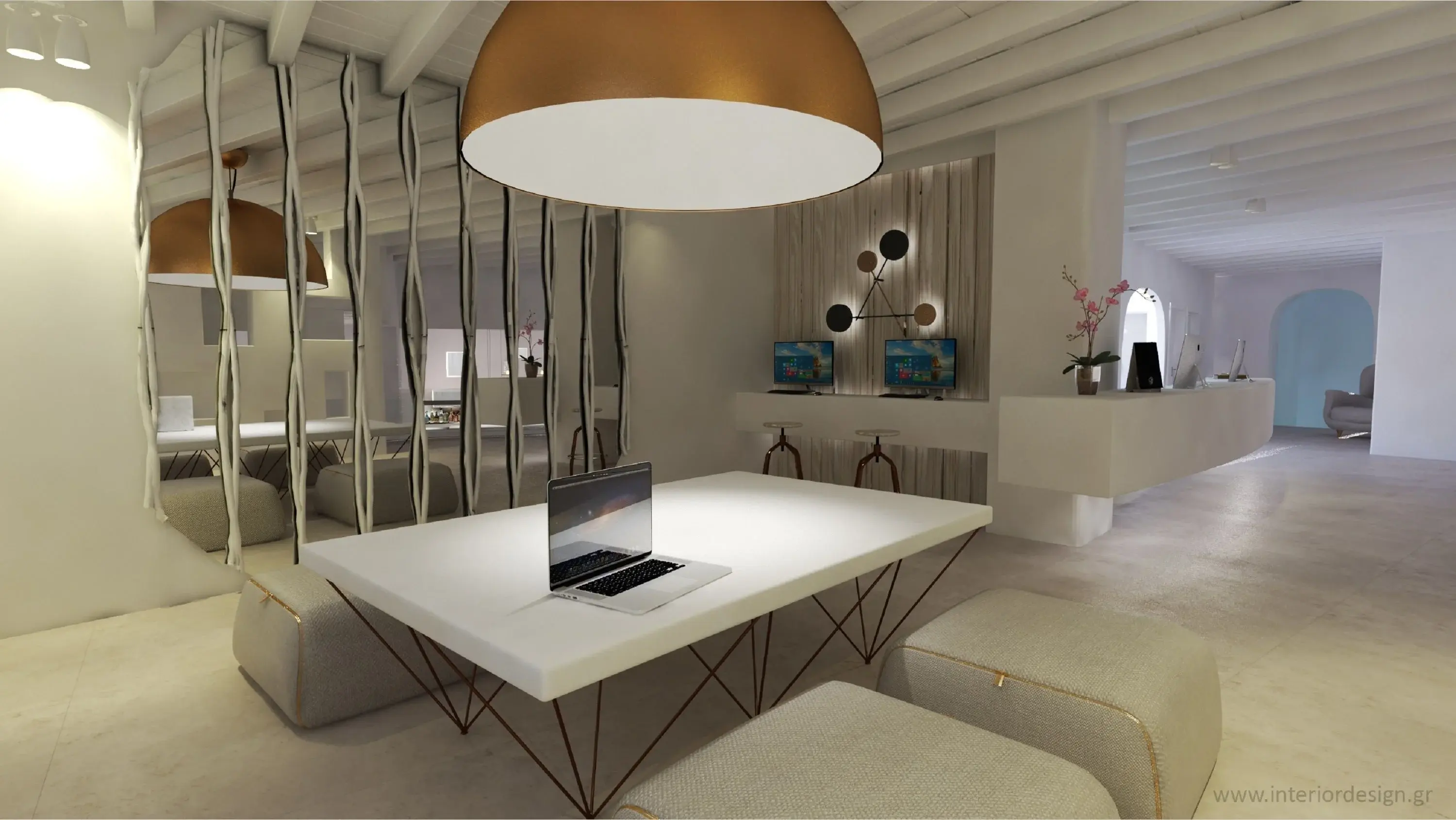 Lobby hotelu Absolute Mykonos Suites and More