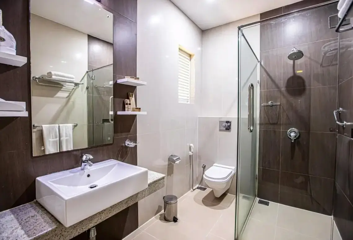 Łazienka w pokoju hotelu Club Palm Bay