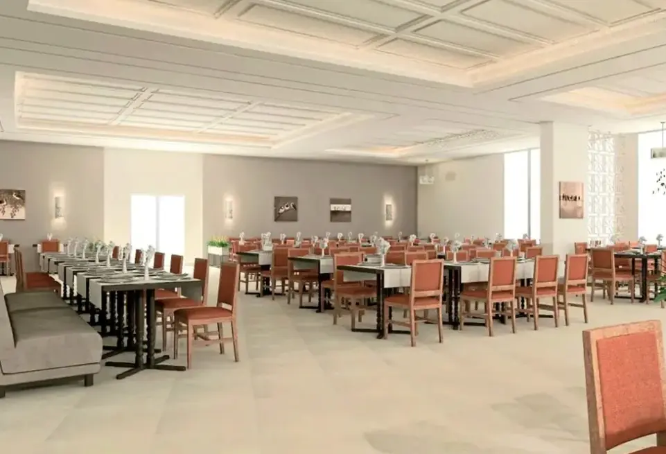 Restauracja i jedzenie w hotelu Monarque El Fatimi