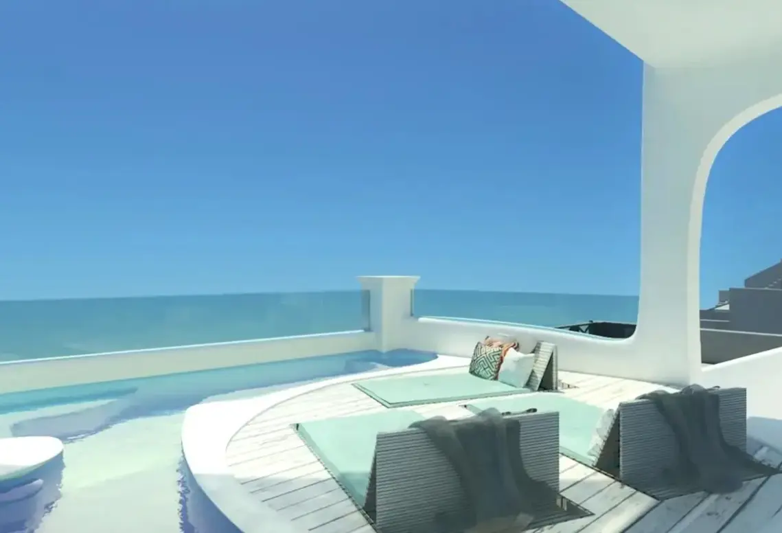 Widok z hotelu Nefeles Suites
