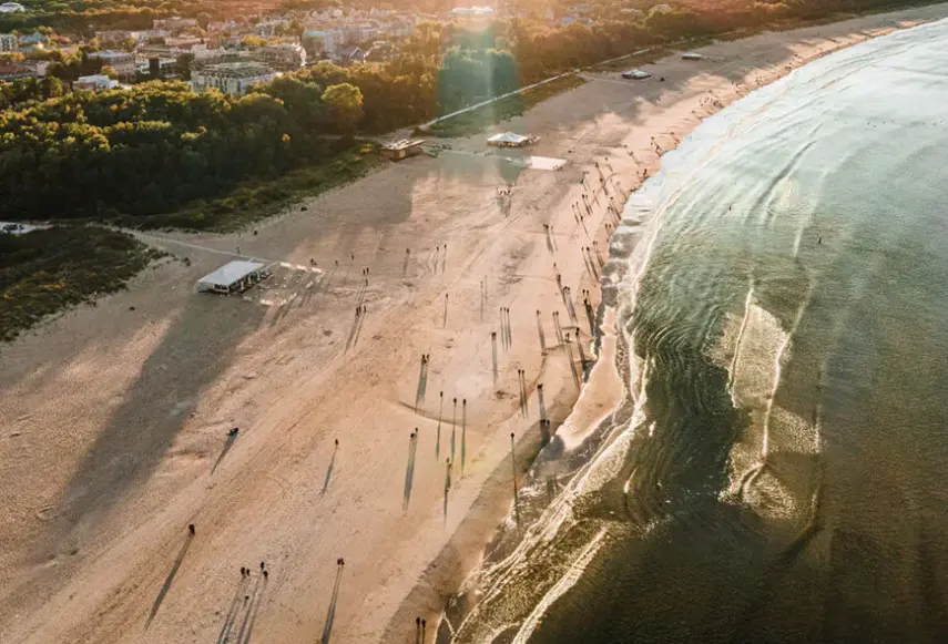 Plaża przy hotelu VacationClub Baltic Park Fort Apartments