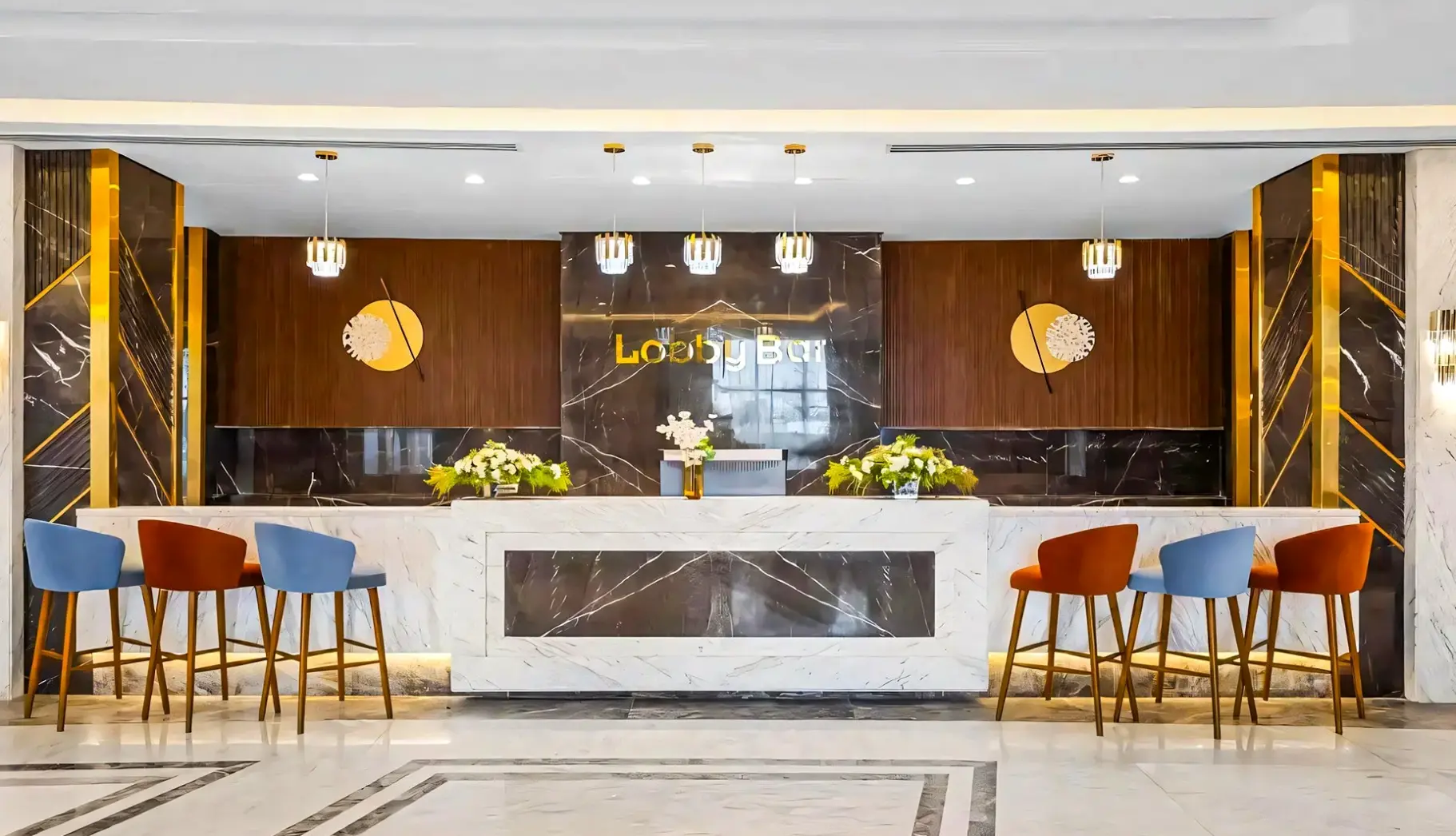 Lobby hotelu Gewan Palace, New Alamein