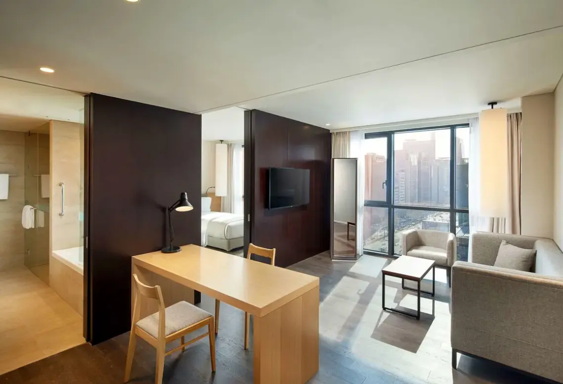 Pokój w hotelu Shilla Stay Samsung
