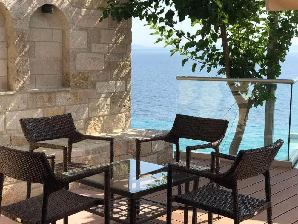 Widok z hotelu Aegean Blue Studios