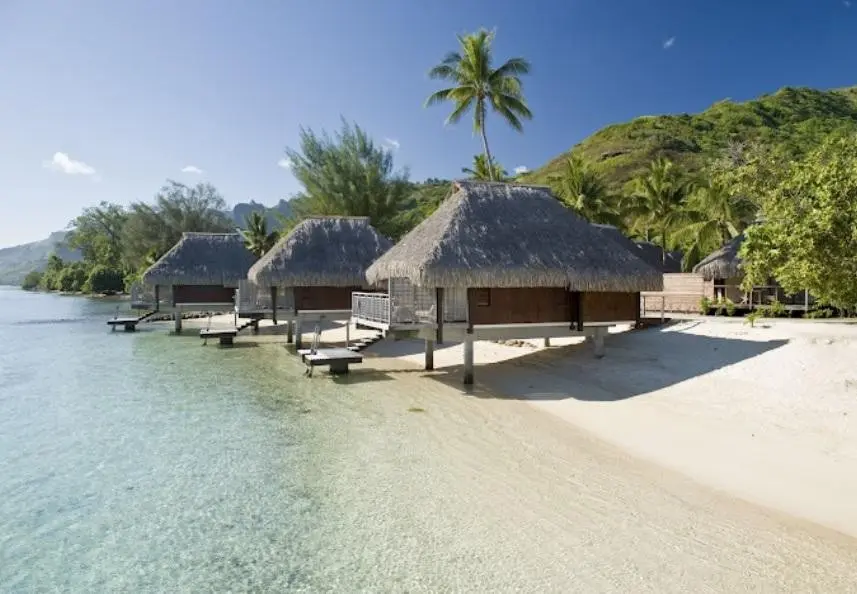 Plaża przy hotelu Hilton Moorea Lagoon Resort & SPA