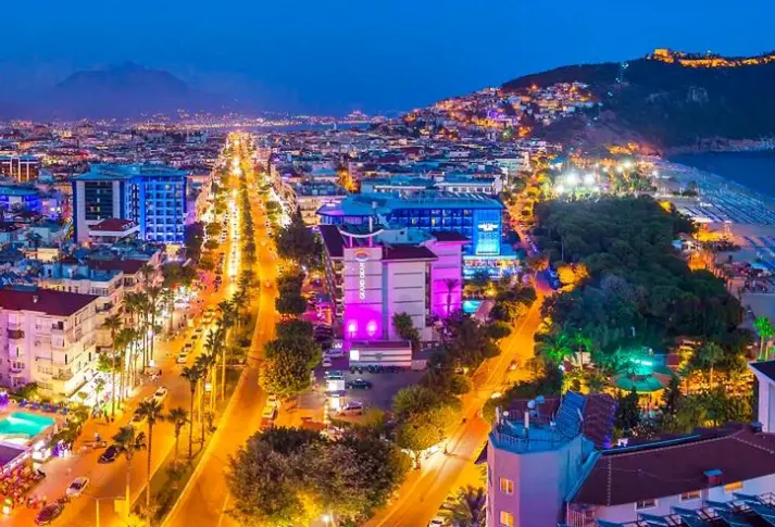 Widok z hotelu Kleopatra Blue Hawaii