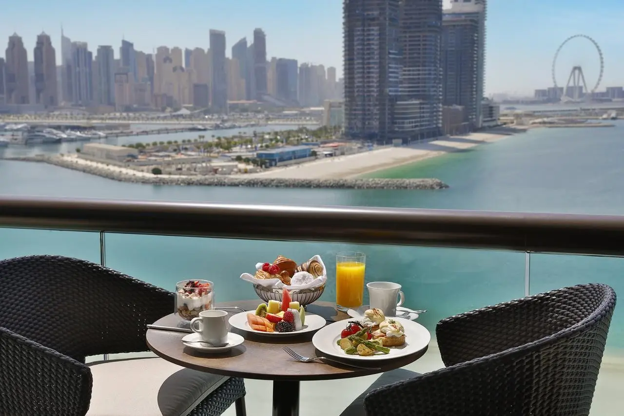 Widok z hotelu Marriott Resort Palm Jumeirah