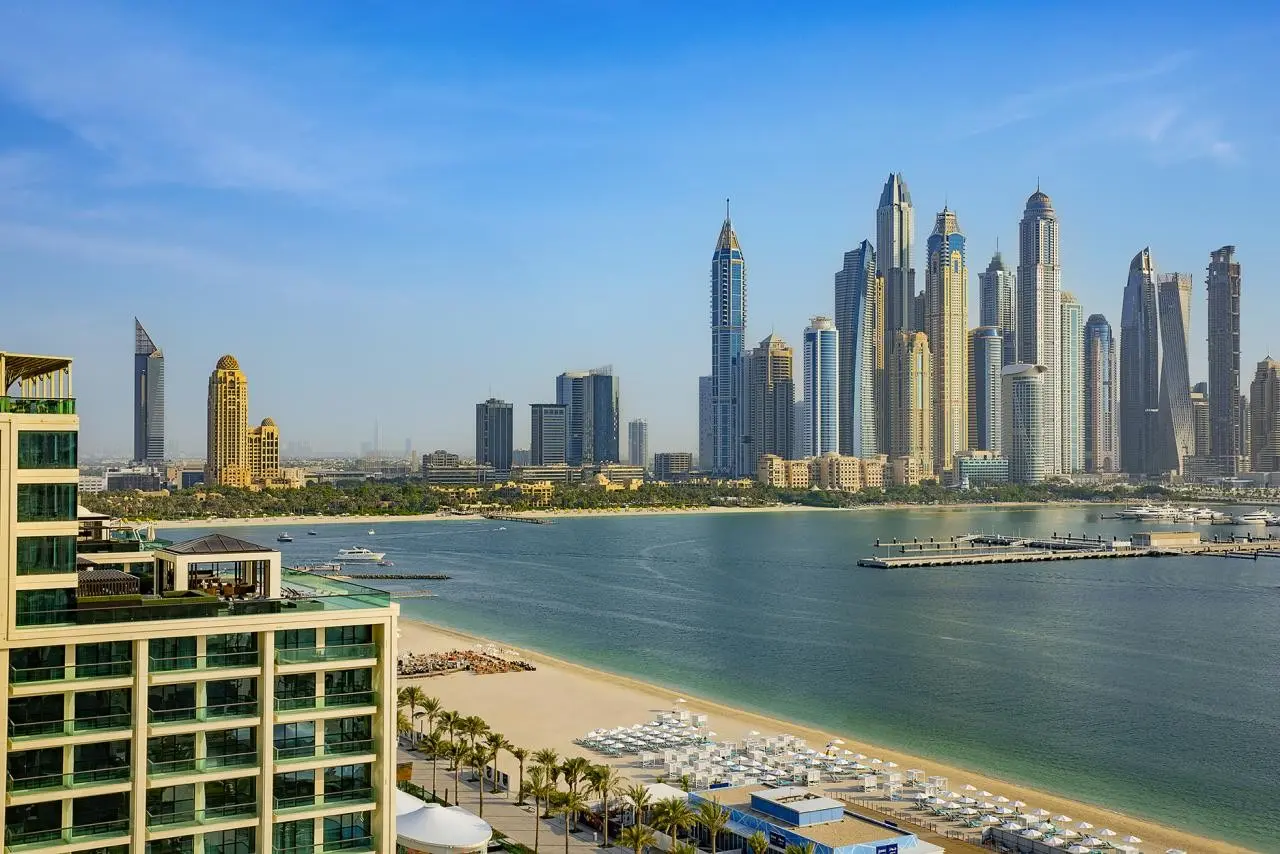 Widok z hotelu Marriott Resort Palm Jumeirah