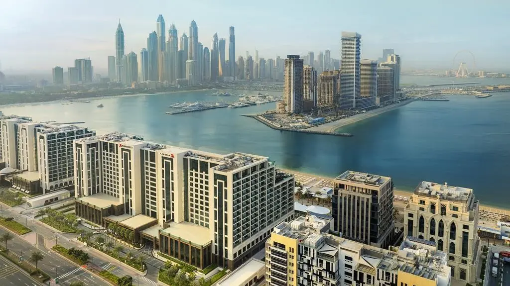 Widok z hotelu Marriott Resort Palm Jumeirah