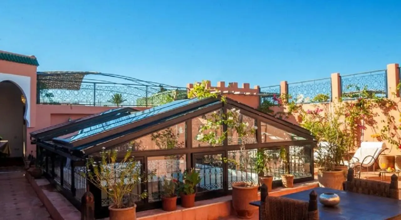 Widok z hotelu Riad Haraka