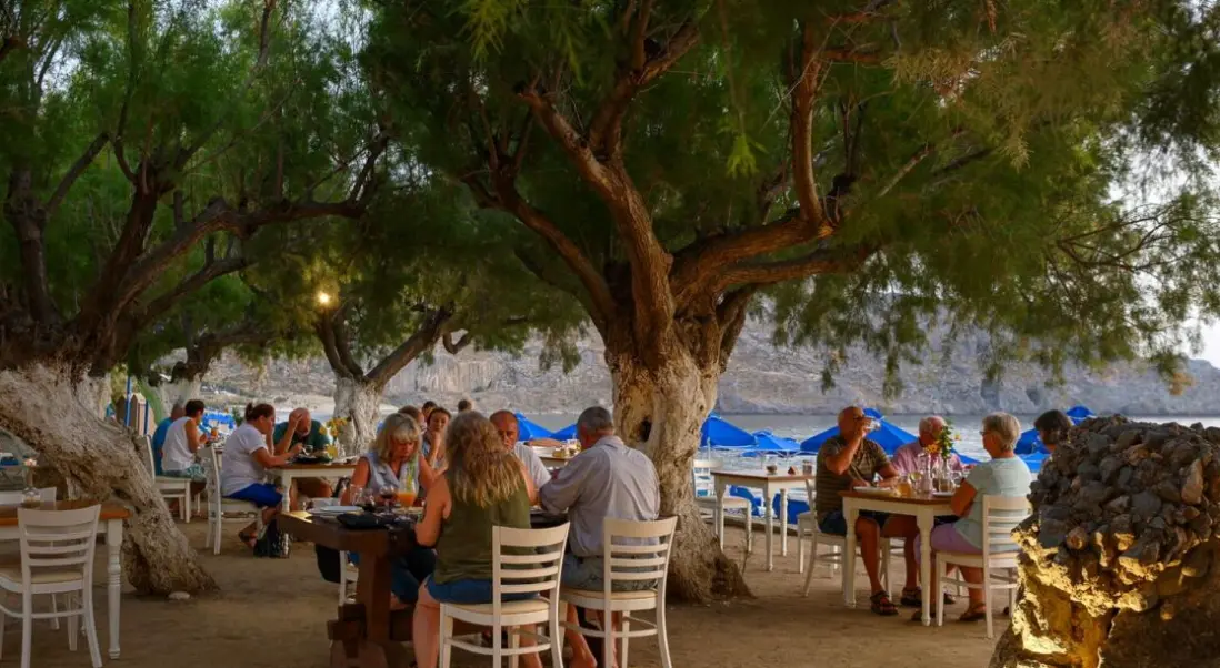 Plaża przy hotelu Alianthos Beach