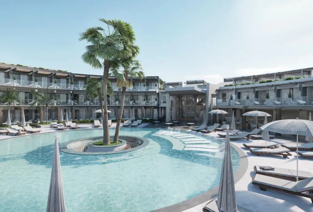 Basen w hotelu Nautilux Rethymno by Mage Hotel