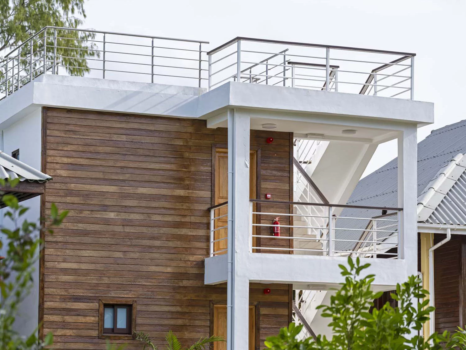 Widok z lotu ptaka na Acajou Beach Resort na Praslin