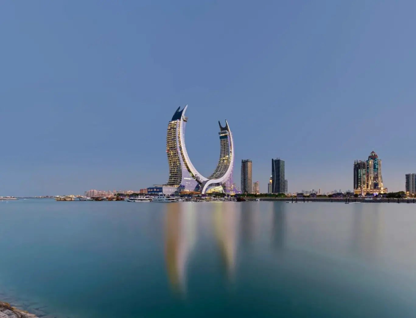 Widok z hotelu Fairmont Doha