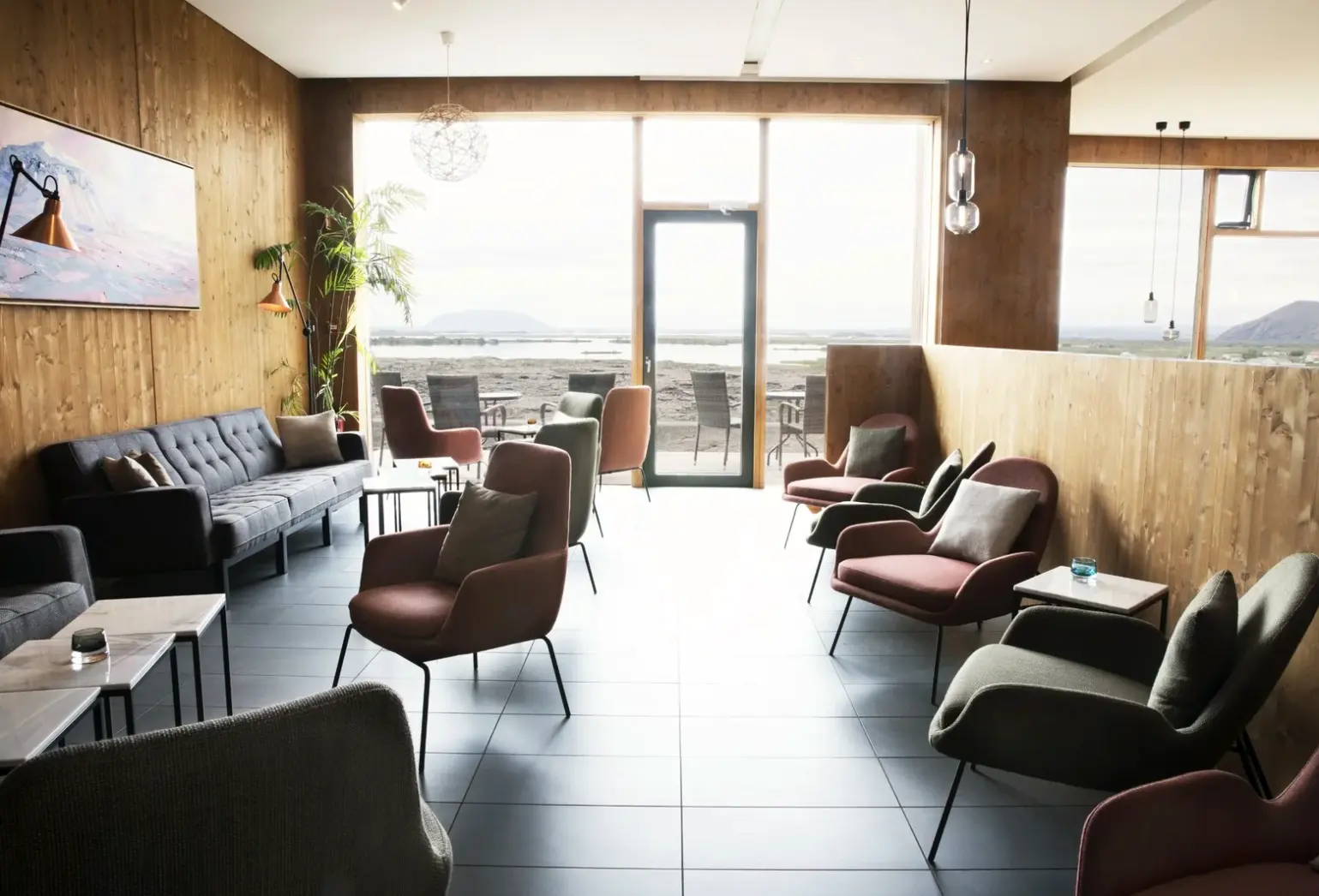 Lobby hotelu Fosshotel Mývatn